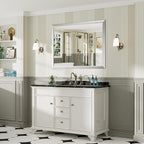 48x36 Inch Brushed Silver Bathroom Mirror - Image 4