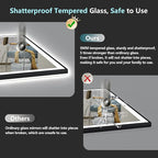36x36 Black Framed LED Bathroom Mirror - Image 8