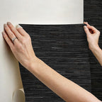 NuWallpaper Black Grassweave Peel and Stick Wallpaper, Textured Removable - Image 7