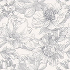 Ismoon Vintage Floral Wallpaper Peel and Stick Beige and Gray Contact Paper by Ismoon