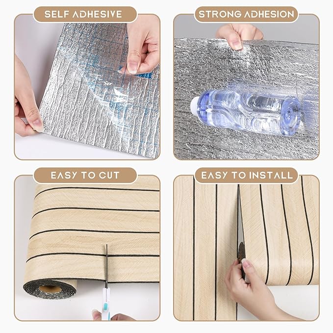 VEELIKE White Oak Wood Wall Panels Peel and Stick Foam Slat Wall Panel - Image 8