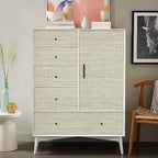 Rugreat Textured Grasscloth Wallpaper Peel and Stick 472inL 17.3inW Beige - Image 5