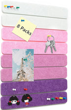 8 Packs Felt Pin Board Bar Strips Bulletin Board by SayHellotoGoodLife