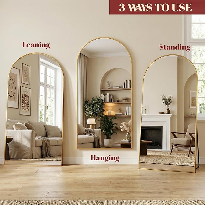 Suidia 81"x41" Arched Full Length Mirror - Image 8