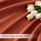 MIULEE Back Tab Burnt Orange Blackout Curtains 90 Inch Long 2 Panels Set - Image 6