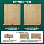 Bamboo Blinds for Interior Windows, Custom Roller Shades for Indoor Window and - Image 5