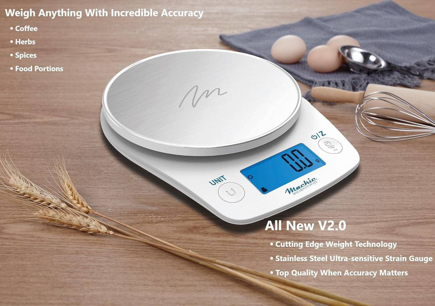 C19, an American Comany, You CAN FIND Cheaper BUT You Can't FIND Better, 12lbs Family Food Kitchen Scale, Solid Glass Top, Designed in Seattle WA