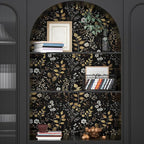 Laatse Boho Wallpaper Peel and Stick Dark Floral Wallpaper 17.5in x118in - Image 3