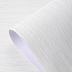 Grasscloth Textured Wallpaper White Gray Linen Thick 24" X 394" Fabric Contact - Image 3