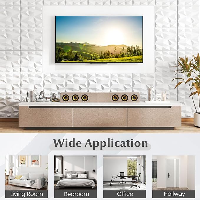 Giantex 100 Pack 3D Wall Panels, Lightweight Waterproof, DIY Cut & Paint - Image 8