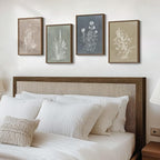 Framed Boho Botanical Wall Art for Living Room, 4 Piece Rustic Floral Canvas - Image 8