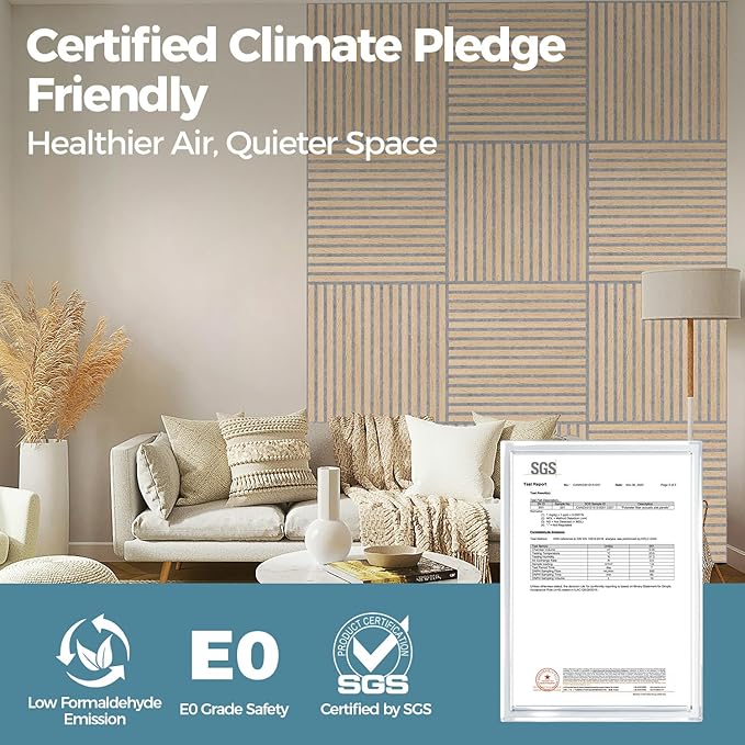 AKUMAX 4 Pack Wood Panels-3D Slat Wall Panelling - Image 2