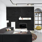 Peel and Stick Wallpaper Black Wood Wall Paper - Image 4