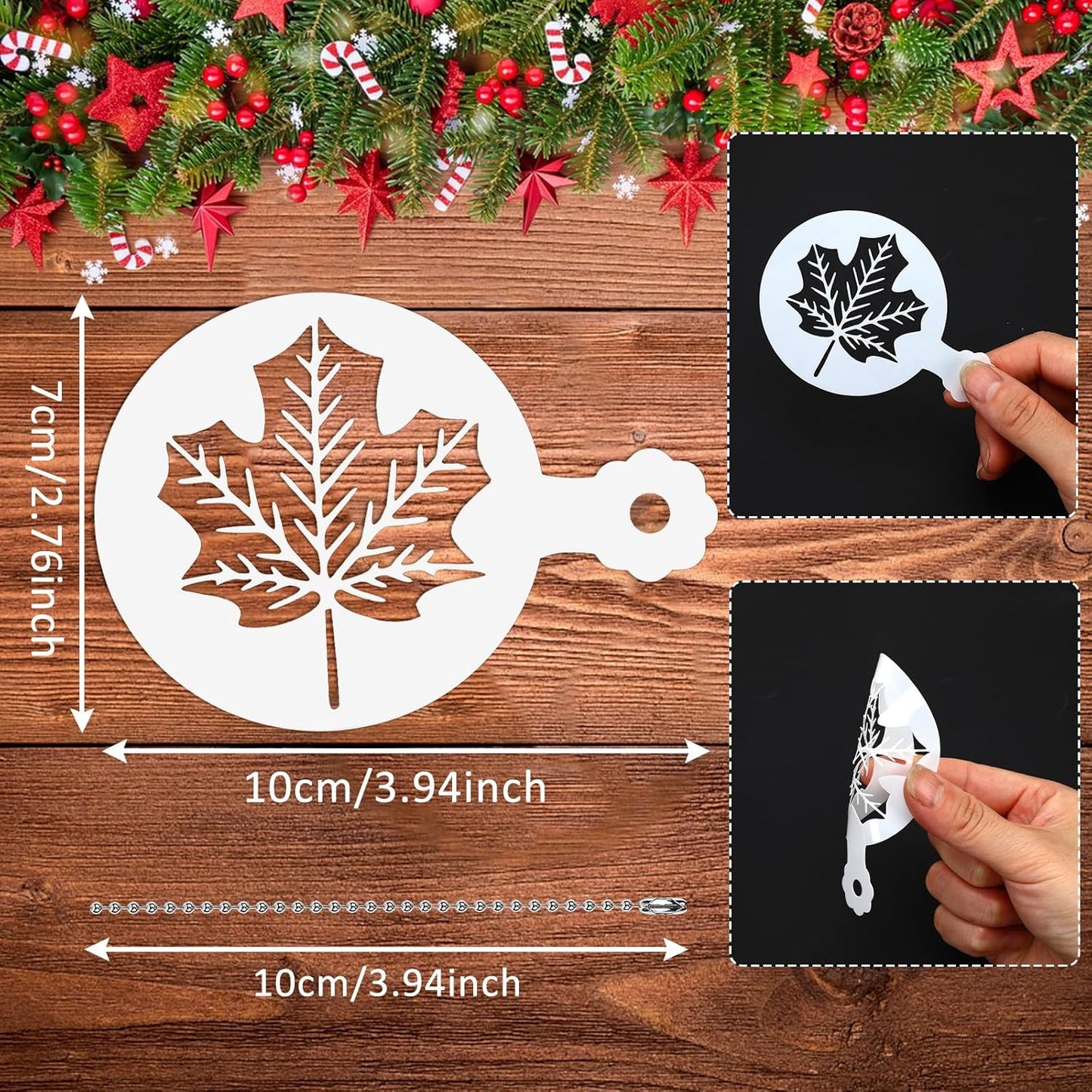 JULBEAR 36 Pieces Reusable Cookie Cake Stencils, Templates Mold Tools for Christmas Halloween Thanksgiving Cookies Baking Painting Dessert Coffee DIY Party Decoration