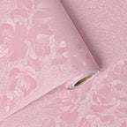 Pink Wallpaper Silk Embossed Floral Pink Contact Paper Peel and Stick 118inL by VisitTheLativo
