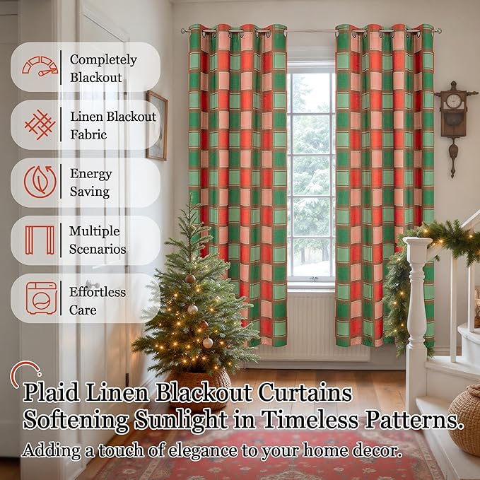 Lajode Red and Green Curtains for Living Room - Image 6