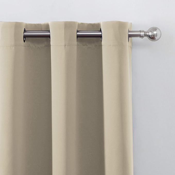 LEMOMO Beige Thermal Blackout Curtains/38 x 54 Inch/Set of 2 Panels Room - Image 7