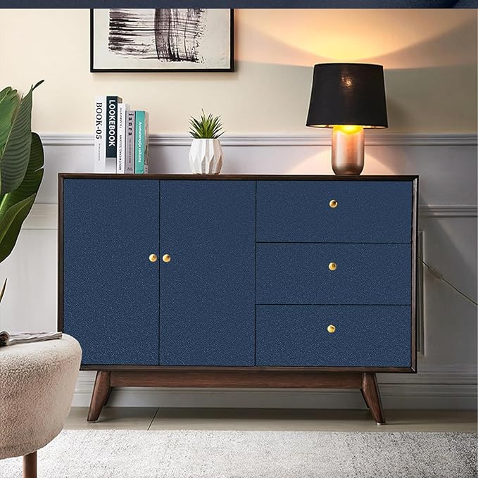 Yancorp 24"x394"/32.8' Matte Gray Blue Peel and Stick Wallpaper Removable - Image 4