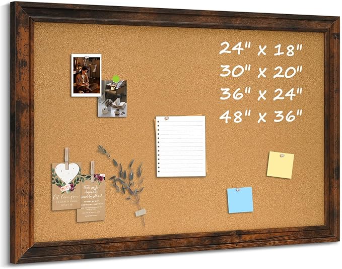 Large Bulletin Board, Cork Board by QUEENLINK