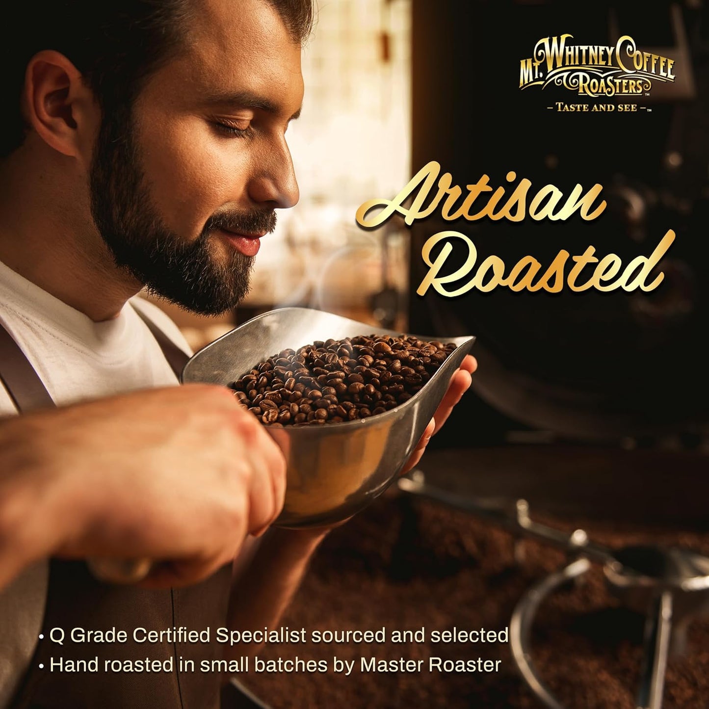 Mt. Whitney Coffee Roasters Base Camp Blend Medium Dark Roast Coffee, Low Acid, Ground, 5 lb (Pack of 1)