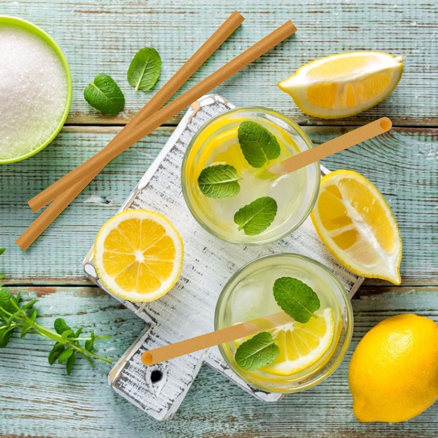 5 Inch Short Biodegradable Cocktail Straws 200 pcs Compostable Cocktail Stirrers Straws Made from 100% Sugarcane Fiber A Plasticless Sturdy Drinking Straws for Hot and Cold Drinks Not Foggy