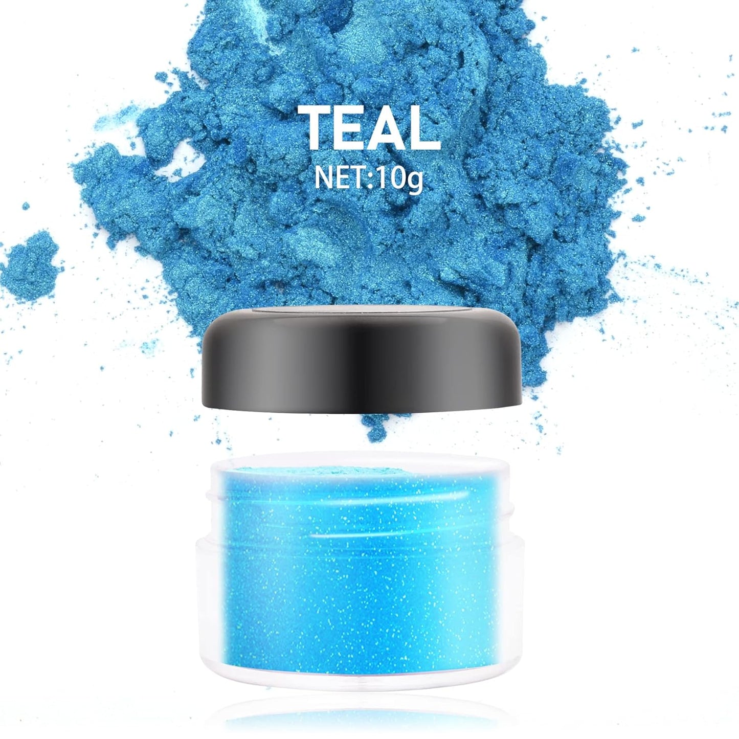 Edible Glitter - 10g Luster Dust Edible Food Grade Coloring Glitter for Cake Decorating, Baking, Drinks - Shimmer Dust Powder, Metallic Color Dusting Powder for Icing, Fondant, Candy, Cookie (Teal)