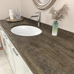 WESTICK Wood Countertop Wallpaper 394" x 15.8" Vintage Brown Wood Contact Paper - Image 5