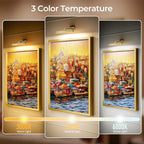 Afyuol Picture Lights for Wall, Brushed Gold Battery Operated Picture Light - Image 5