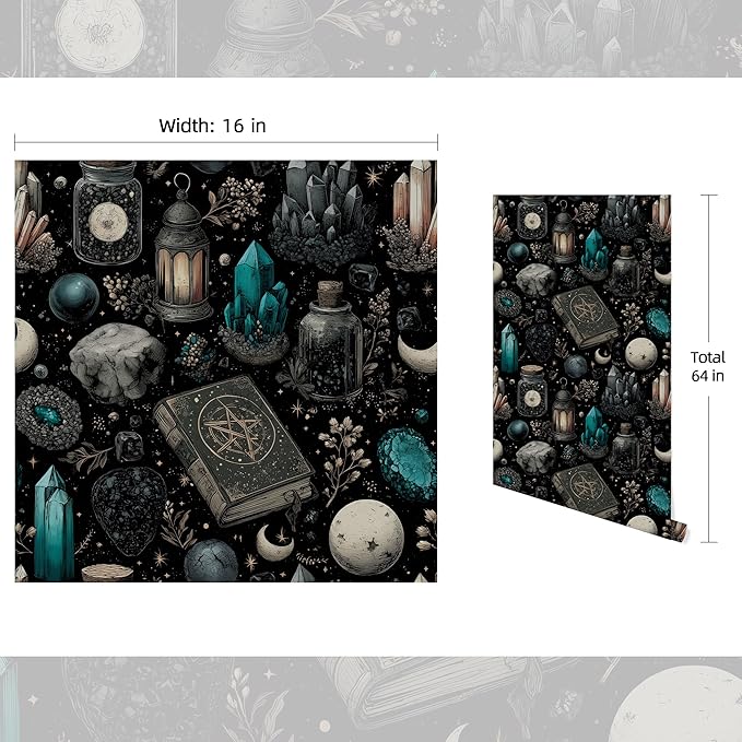 FLFK Mystic Dark Fantasy Peel & Stick Wallpaper - Image 2
