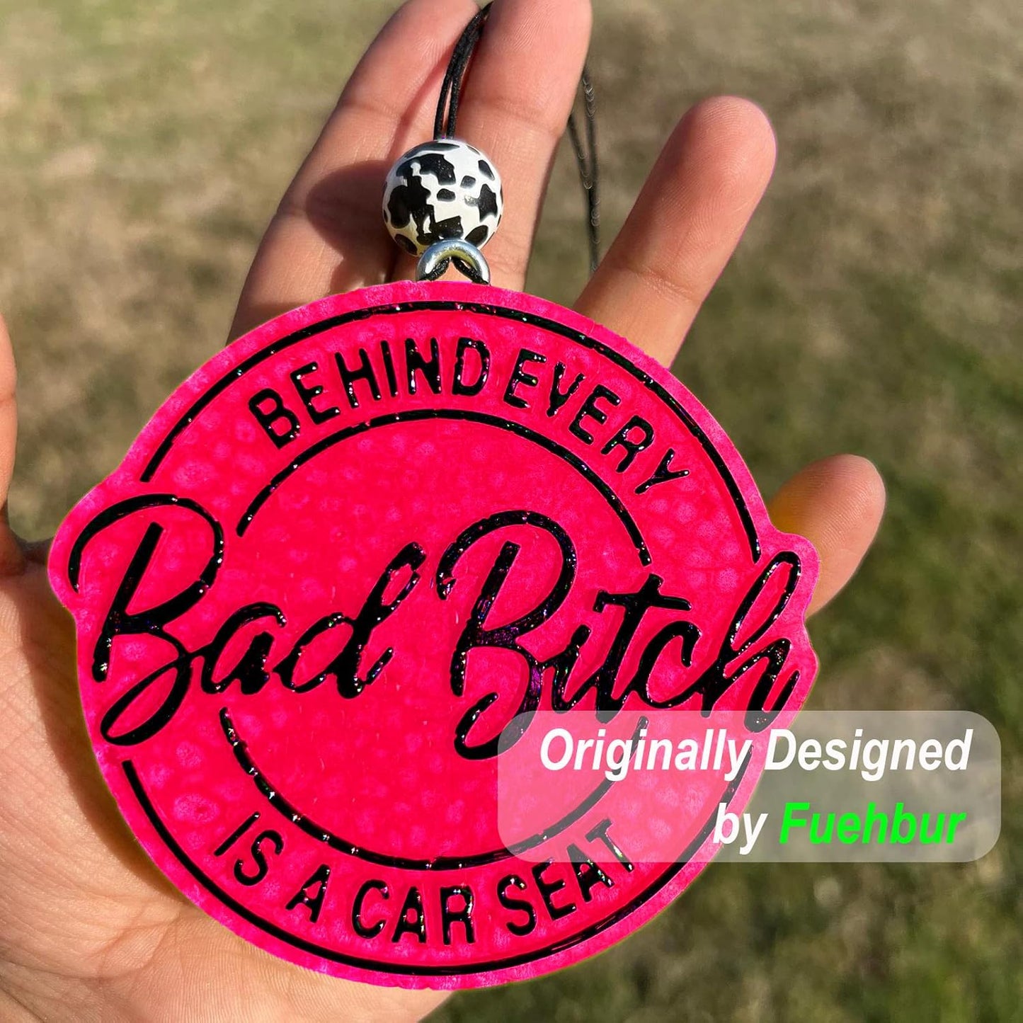 Behind Every Car Freshies Silicone Mold- Air Freshie Mold - Aroma Bead Freshener Mold -Epoxy Resin - Candle Soap Mould【Upgraded Thickened Material】- Oven Safe【3.9 inch】