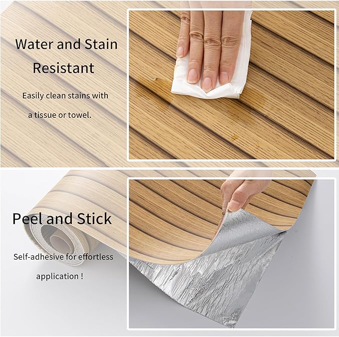 Haimin Wood Grain Slat Wall Panels Peel and Stick Faux Wood Thick Wallpaper - Image 5