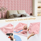 Heikki 30 Pack 3D Wall Panel for Interior Wall Décor, PVC Flower Textured Wall - Image 3