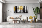 Cao Gen Decor Art S06362 Wall Art Canvas Painting Yellow Tree in Black and - Image 6