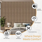 4 Pack Wood Panels for Wall, 106.3" × 11" Wood Slat Acoustic Panels for Wall - Image 9
