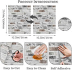 Brick Wallpaper Peel and Stick Wallpaper 17.3"x590" Grey and White 3D Brick - Image 3