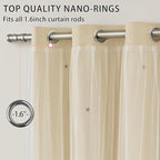 XiDi Curtains for Bedroom Decor Beige52/63/1 - Image 2