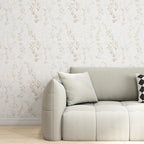 Timeet Botanical Floral Peel and Stick Wallpaper Beige Wildflower Self Adhesive - Image 3