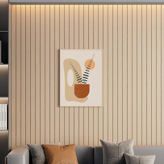 Arthome Peel and Stick Slat Wall Panels 15.7 "x240, Self-Adhesive PVC Wood - Image 3