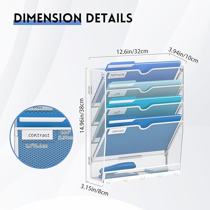 5 Tier Wall File Organizer - Image 2