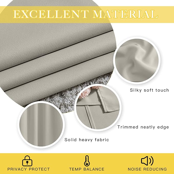 NICETOWN Blackout Natural Window Treatment - Image 5
