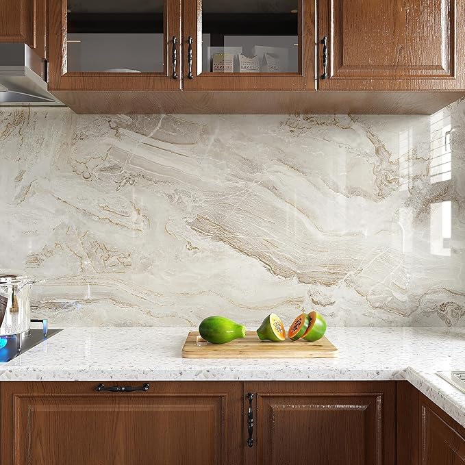 VEELIKE Large Size Marble Contact Paper Peel and Stick Countertops - Image 6