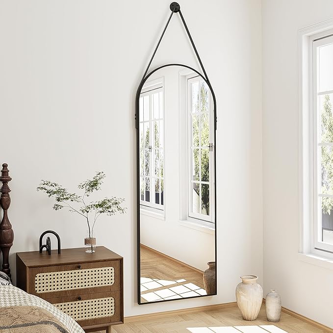 Full Length Mirror, Arched Wall Mounted Mirror, Wall Mirrors Full Length - Image 2