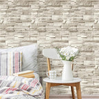 Jeweluck Stone Wallpaper Peel and Stick Brick Wallpaper 17.7”×590.5” Brick - Image 7