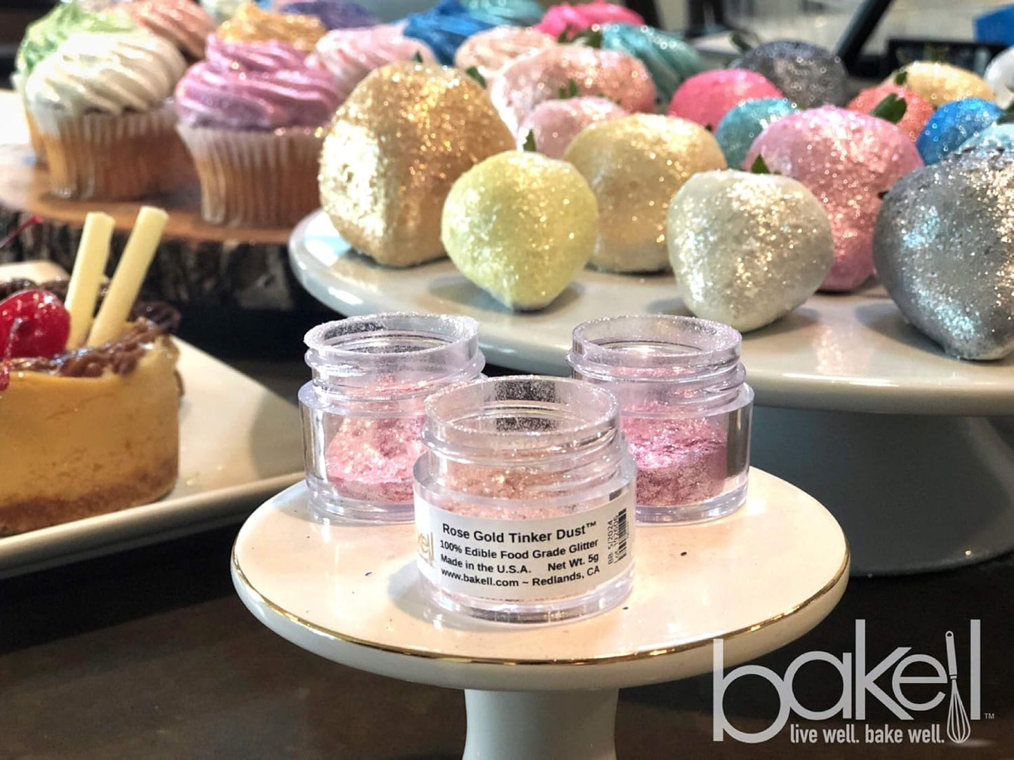 BAKELL Deep Purple Edible Glitter, 25 Grams | TINKER DUST Edible Glitter | KOSHER Certified | 100% Edible Glitter | Cakes, Cupcakes, Cake Pops, Drinks, Dessert Vegan Glitter & Dusts (25g, Deep Purple)