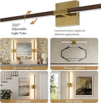 Rayogale Rechargeable Battery Operated Wall Sconce Set 2, 8000mAh Cordless - Image 2