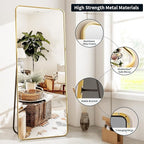 XRAMFY Full Length Mirror 23"x66", Large Floor Mirror - Image 4