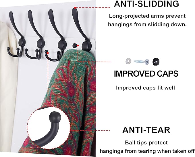 Dseap Wall Mounted Coat Rack - Image 5