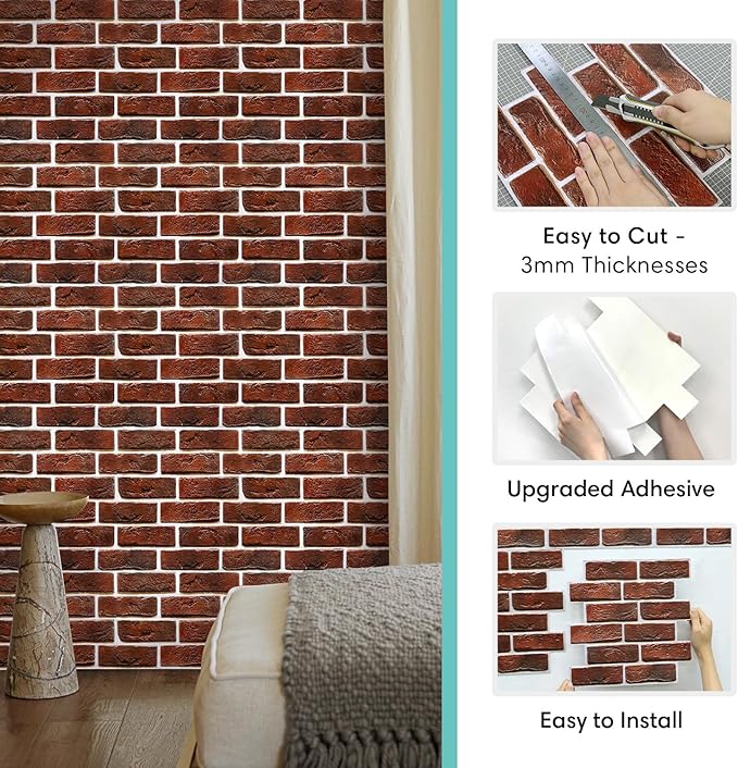 Commomy Peel and Stick Brick Backsplash - Image 5