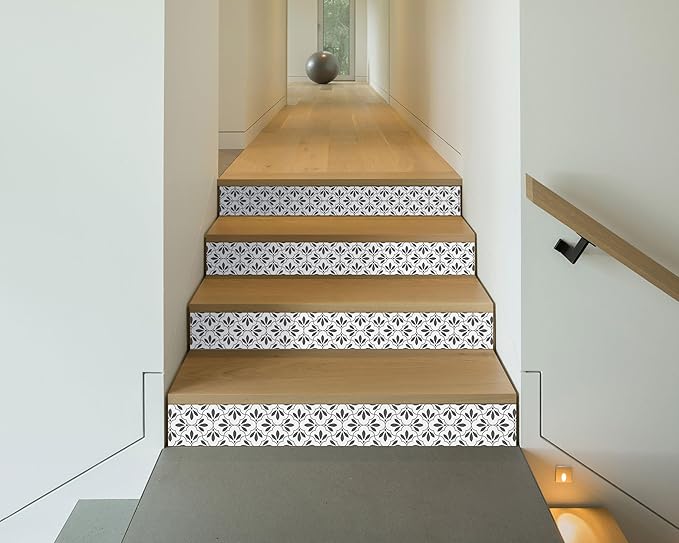 FLFK Wallpaper Border Black and White Patterns Peel and Stick Wall Border Self - Image 5