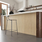 VEELIKE Light Oak Wood Wall Panels Peel and Stick Foam Slat Wallpaper - Image 5